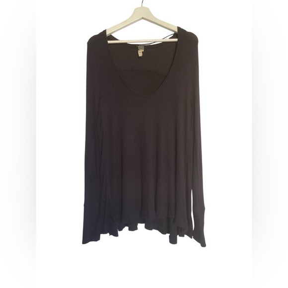 Free People we the free Waffle Knit Tunic Sweater Size Medium - Picture 1 of 9